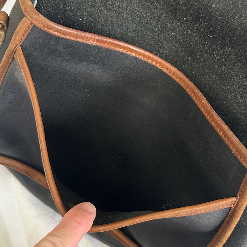 COACH Black and Brown Leather Crossbody Bag - Picture 10 of 11